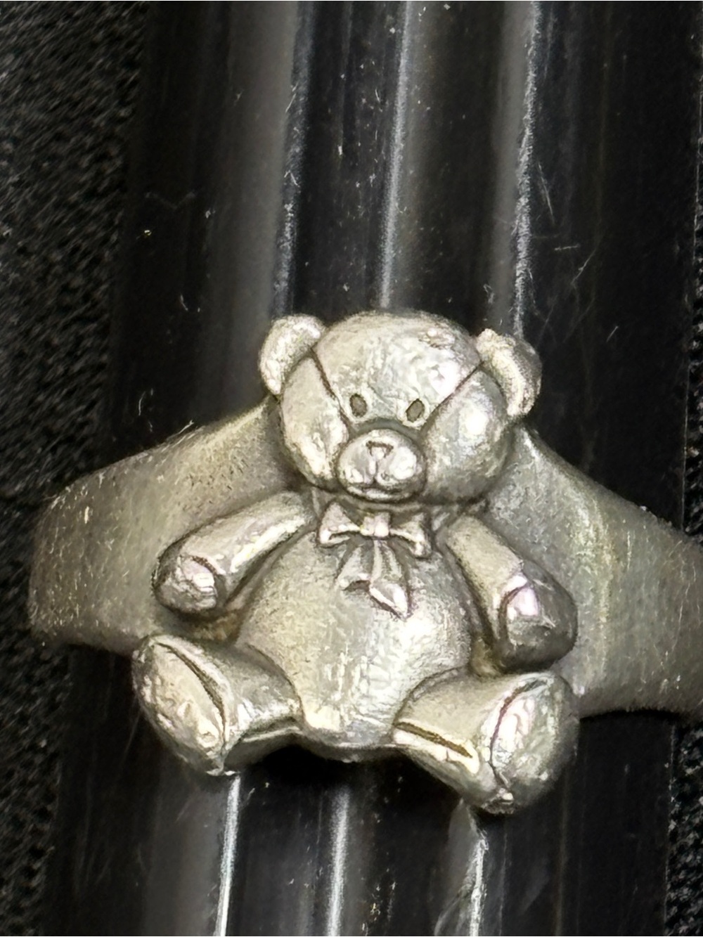 James Avery Teddy Bear Ring Size 4.25 925 Sterling Silver *read description*